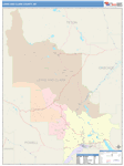 Lewis and Clark County Wall Map Color Cast Style
